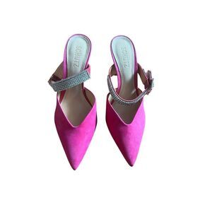 Schutz Tishara Hot Pink Pointed Toe Mule sz 7.5